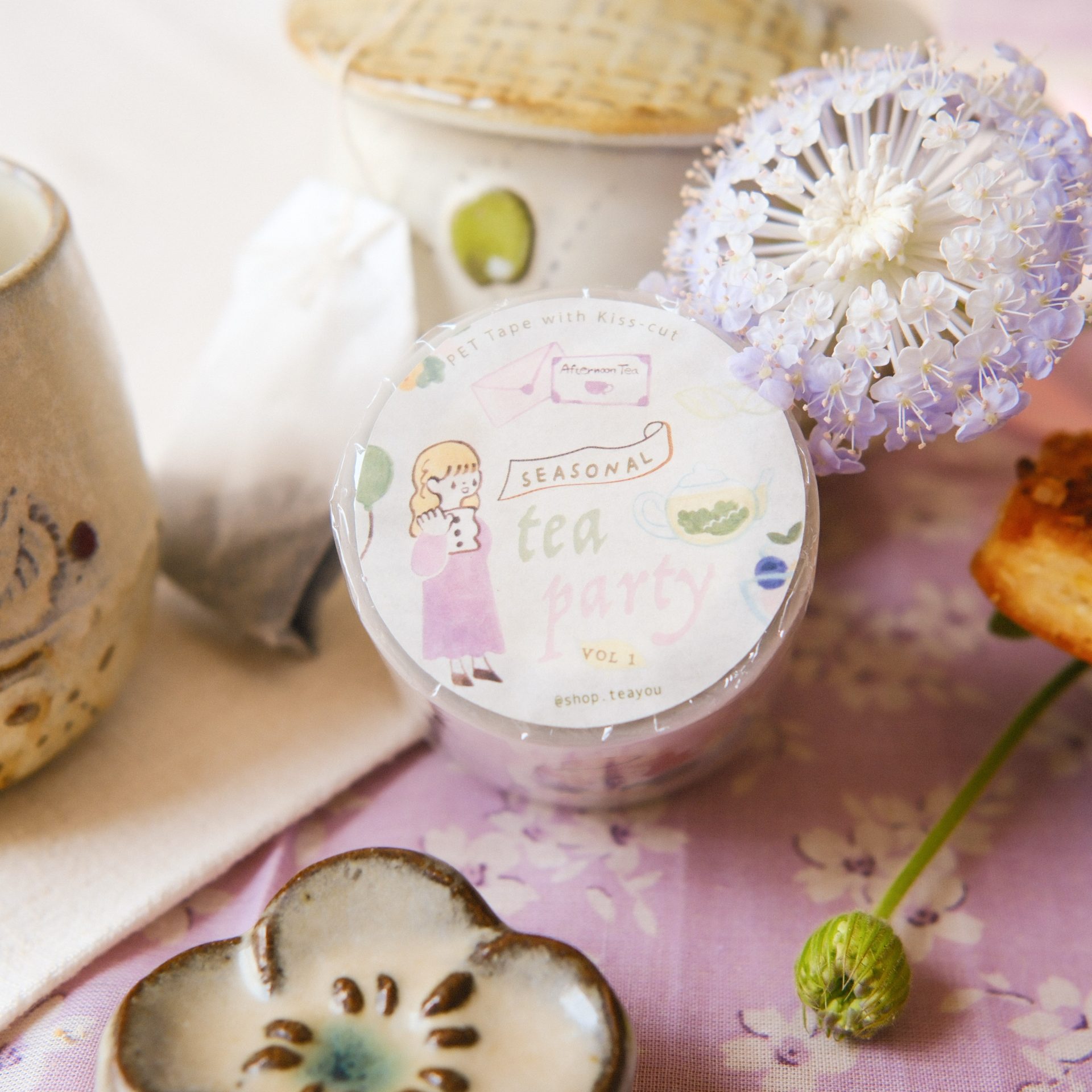 TeaYou Kiss-cut PET Tape – Seasonal Tea Party vol. 1 — gallery