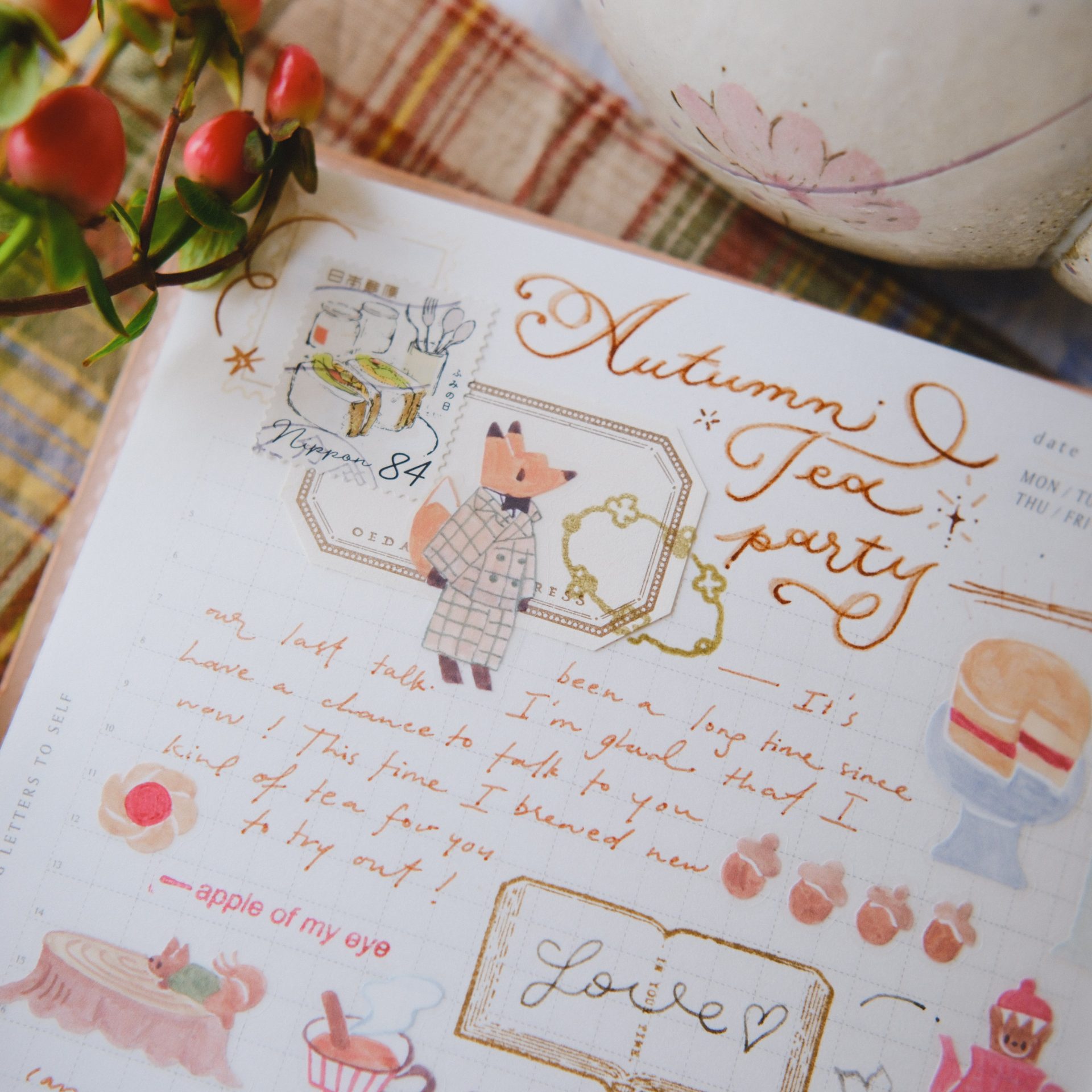 TeaYou Kiss-cut PET Tape – Seasonal Tea Party vol. 2 — gallery