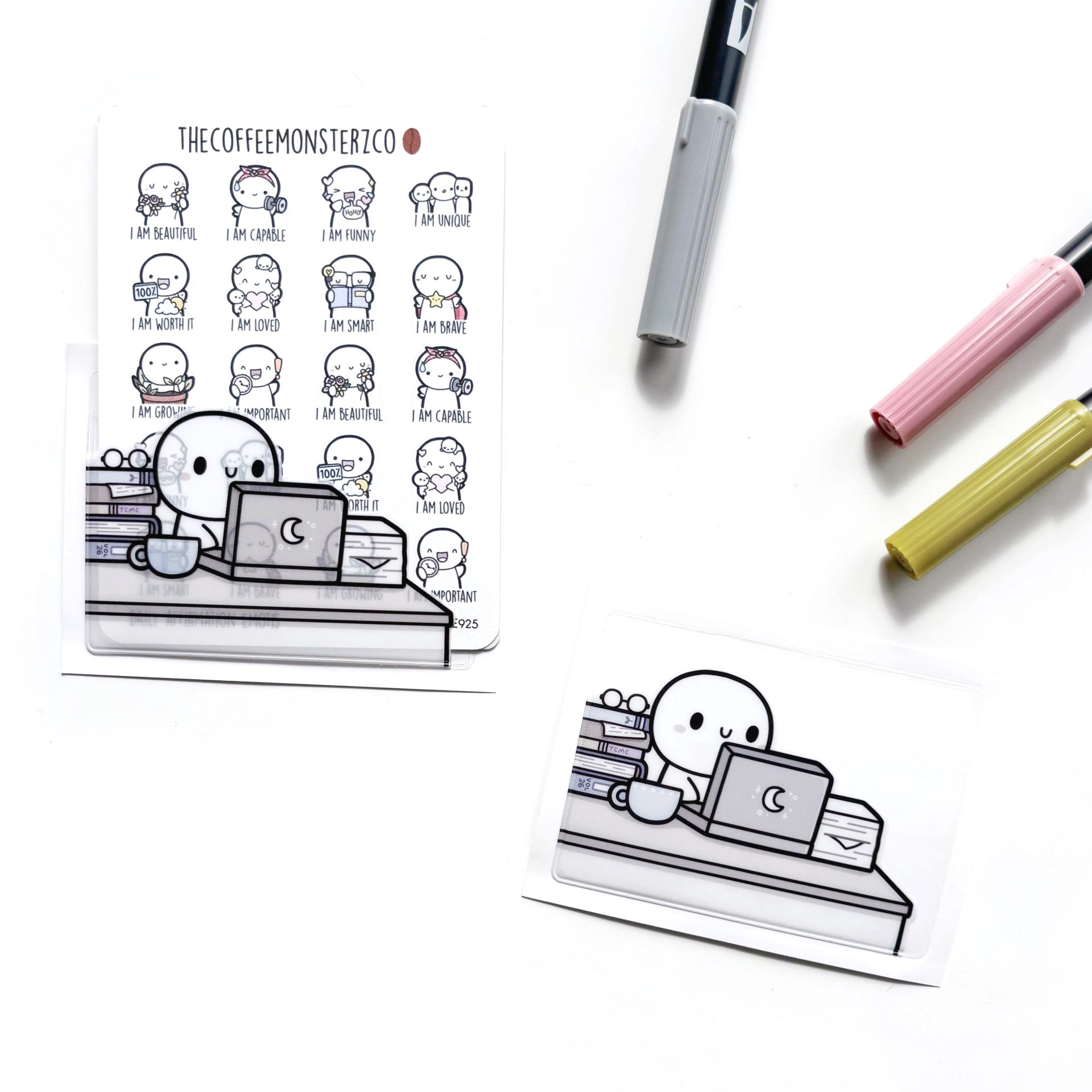 The Coffee Monsterz Co At the Office - Adhesive Pocket