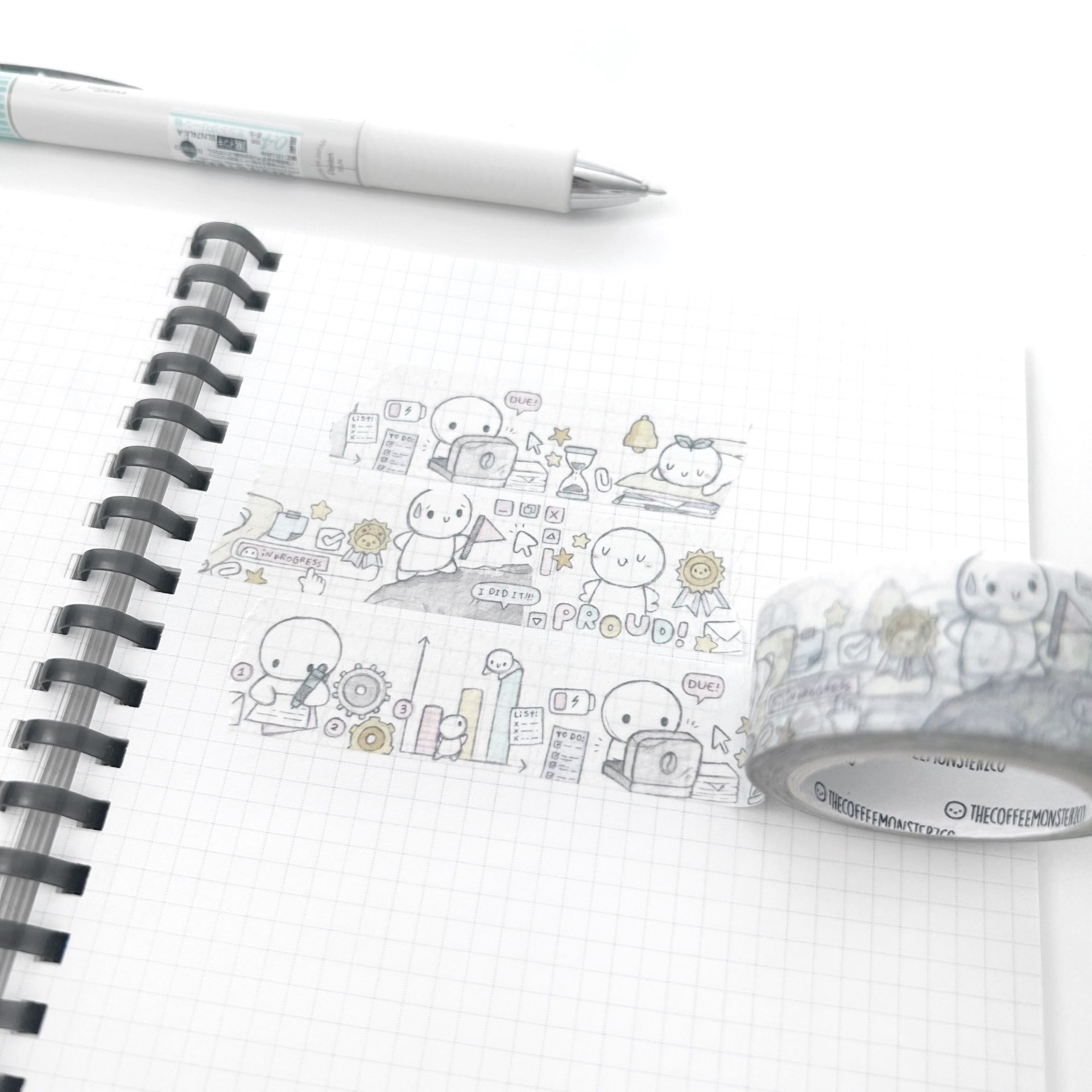 The Coffee Monsterz Co Goals & Accomplishments Washi Tape