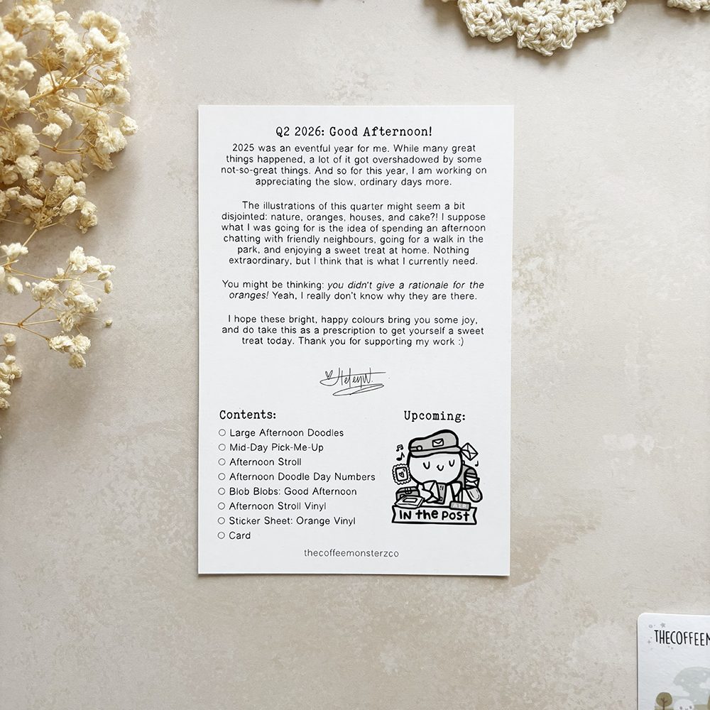 The Coffee Monsterz Co Q2 Journaling Card — gallery