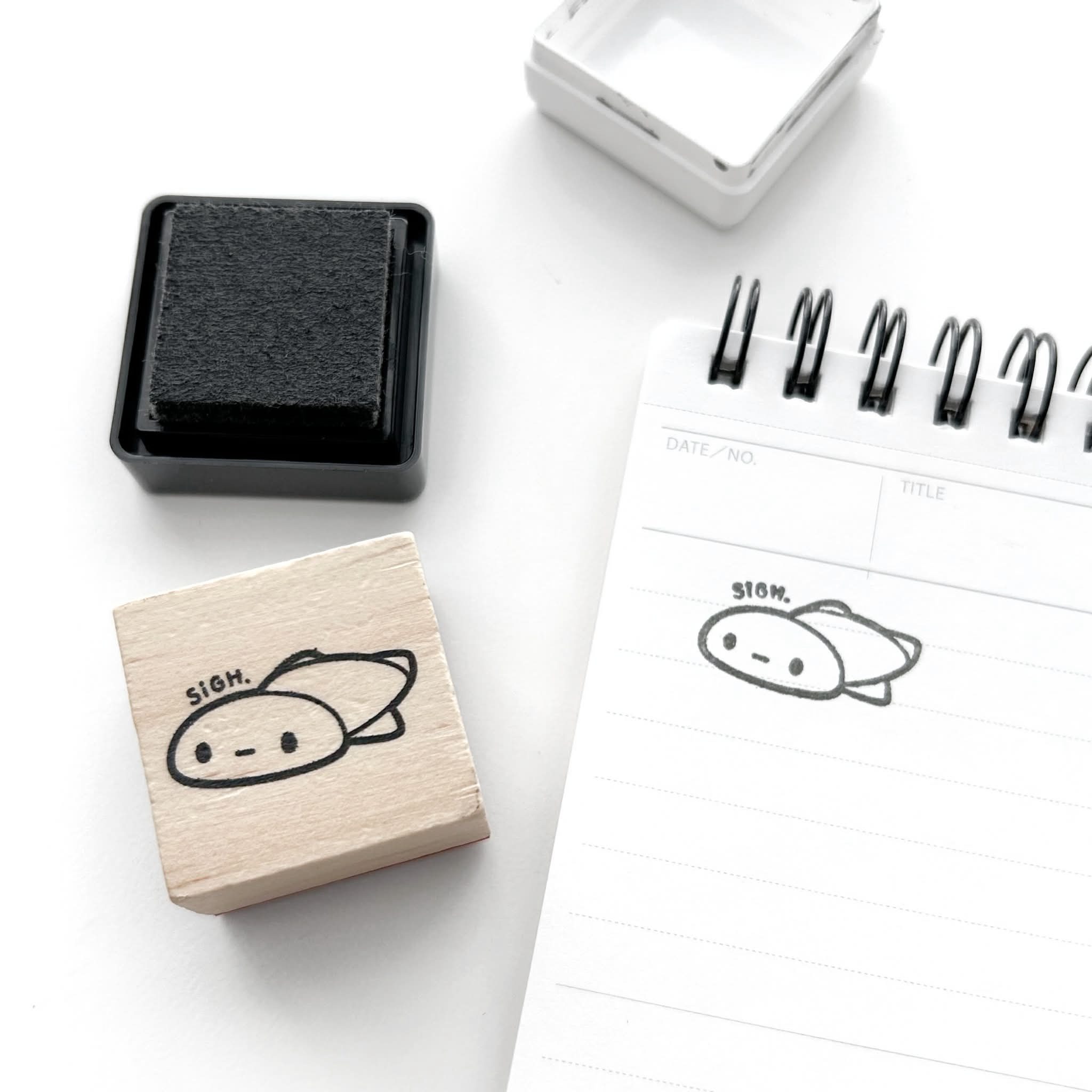 The Coffee Monsterz Co Sigh. Rubber Stamp