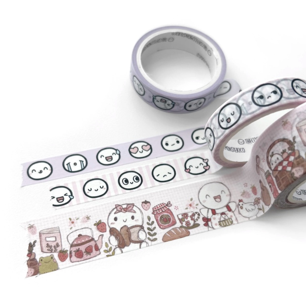 The Coffee Monsterz Co Taro Emoti Heads Washi Tape