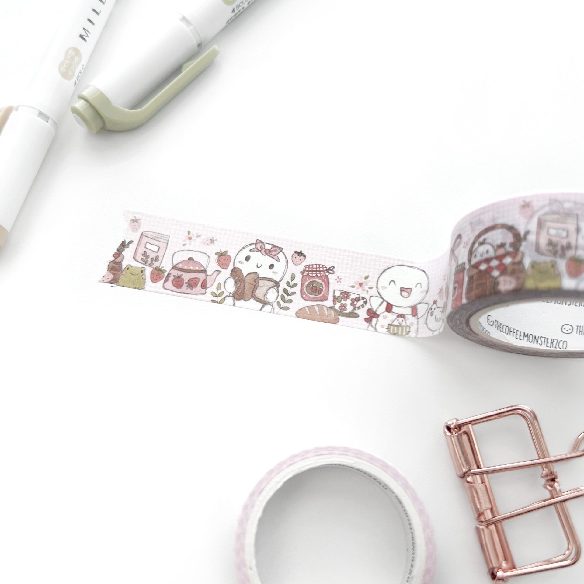 The Coffee Monsterz Co Strawberry Picnic Washi Tape — gallery