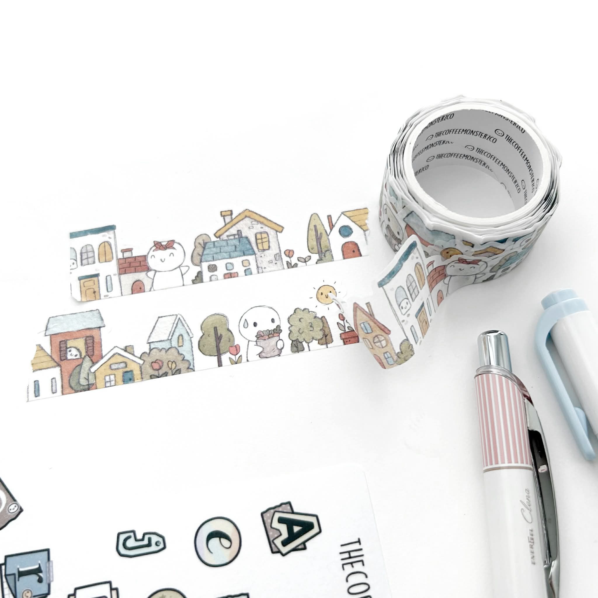 The Coffee Monsterz Co A Sunny Neighbourhood Die-Cut Washi Tape