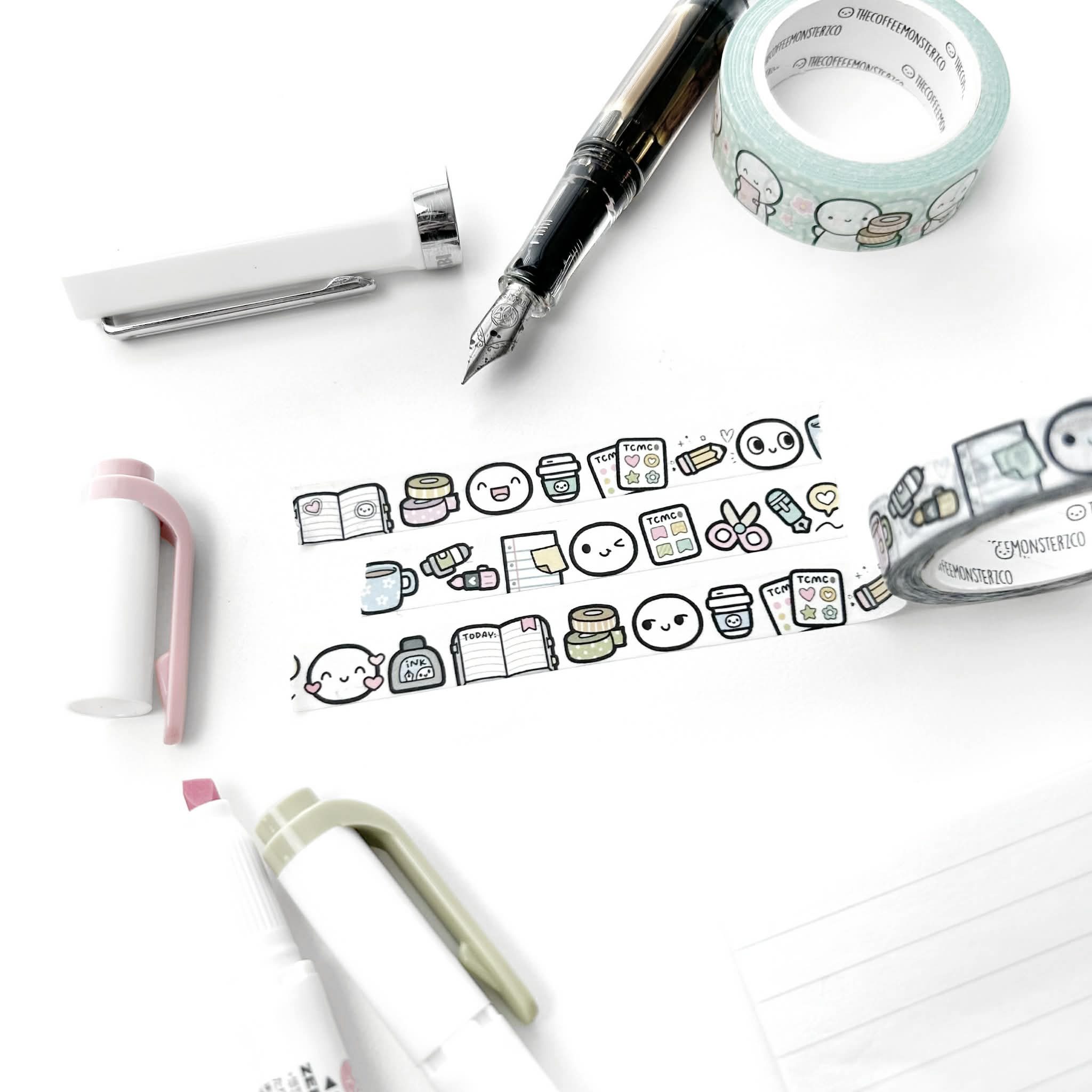 The Coffee Monsterz Co Peeking Desk Critters Washi Tape