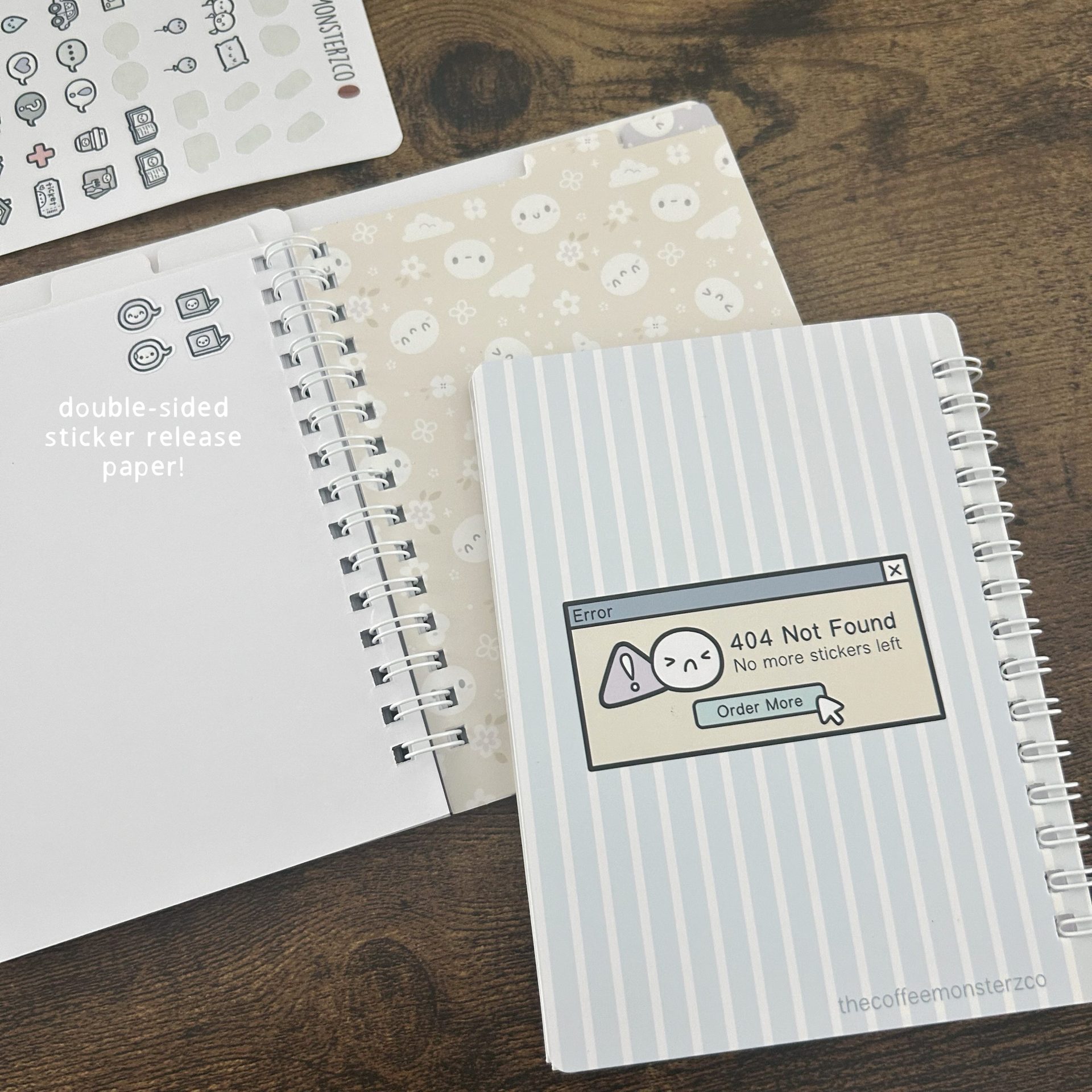 The Coffee Monsterz Co Webpage - Reusable Sticker Book