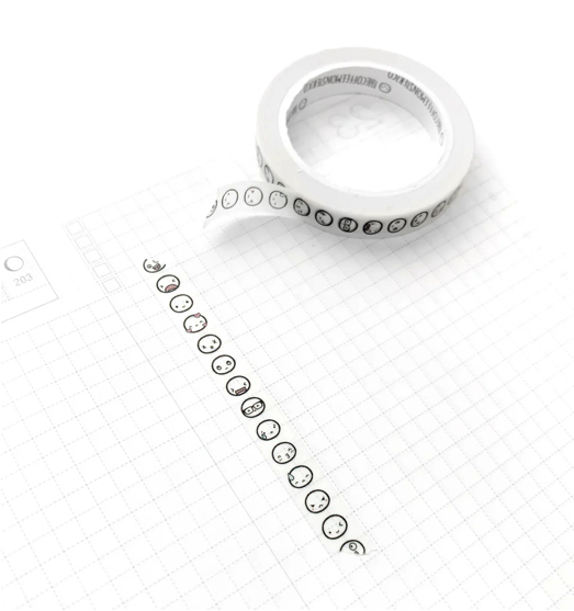 The Coffee Monsterz Co Vertical Emotis 2.0 Washi Tape