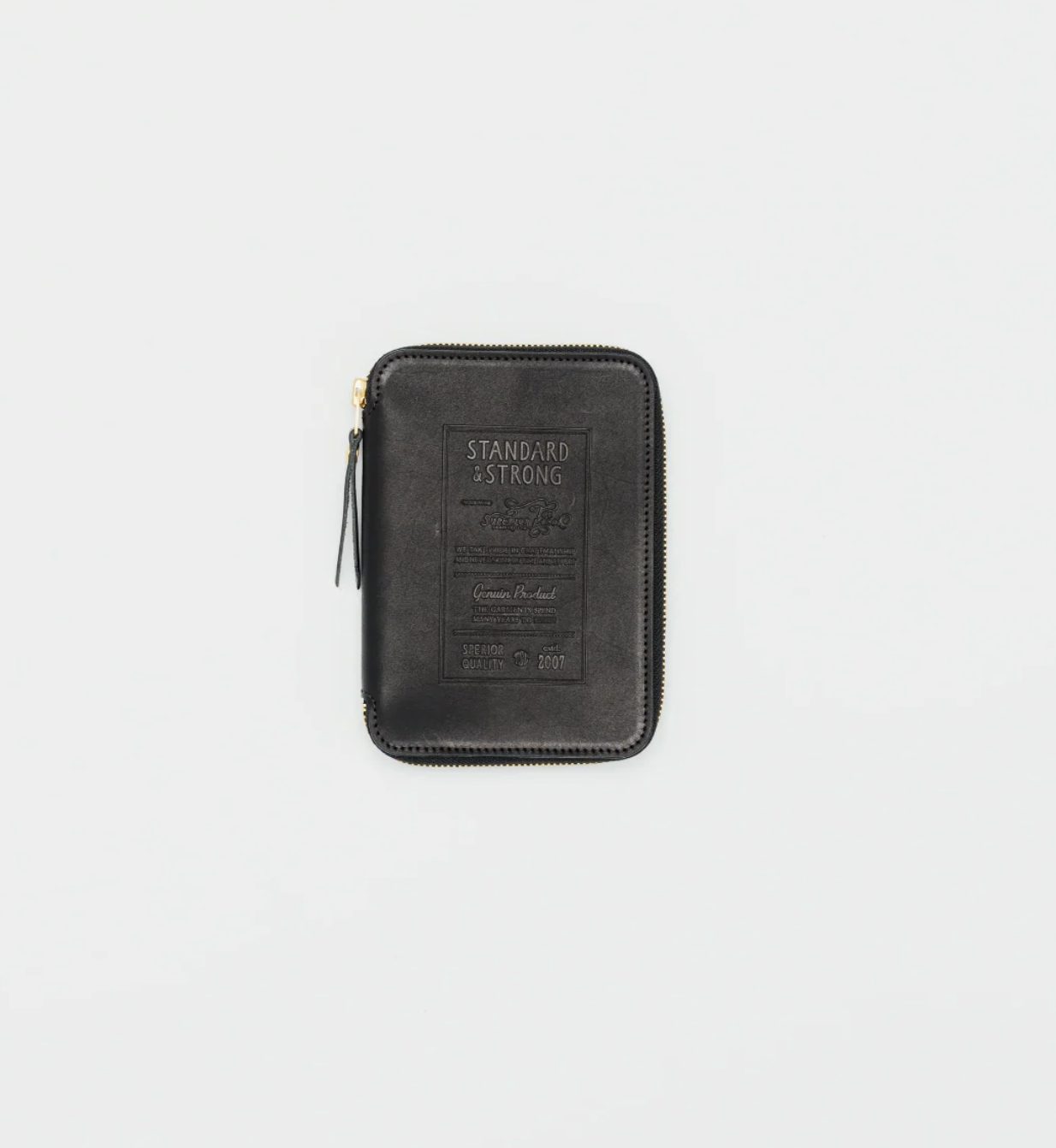 The Superior Labor A6 Zip Organiser - Stamped Series Black Leather