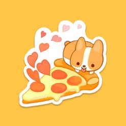 Thousand Skies Vinyl Sticker – Pizza Lover Corgi