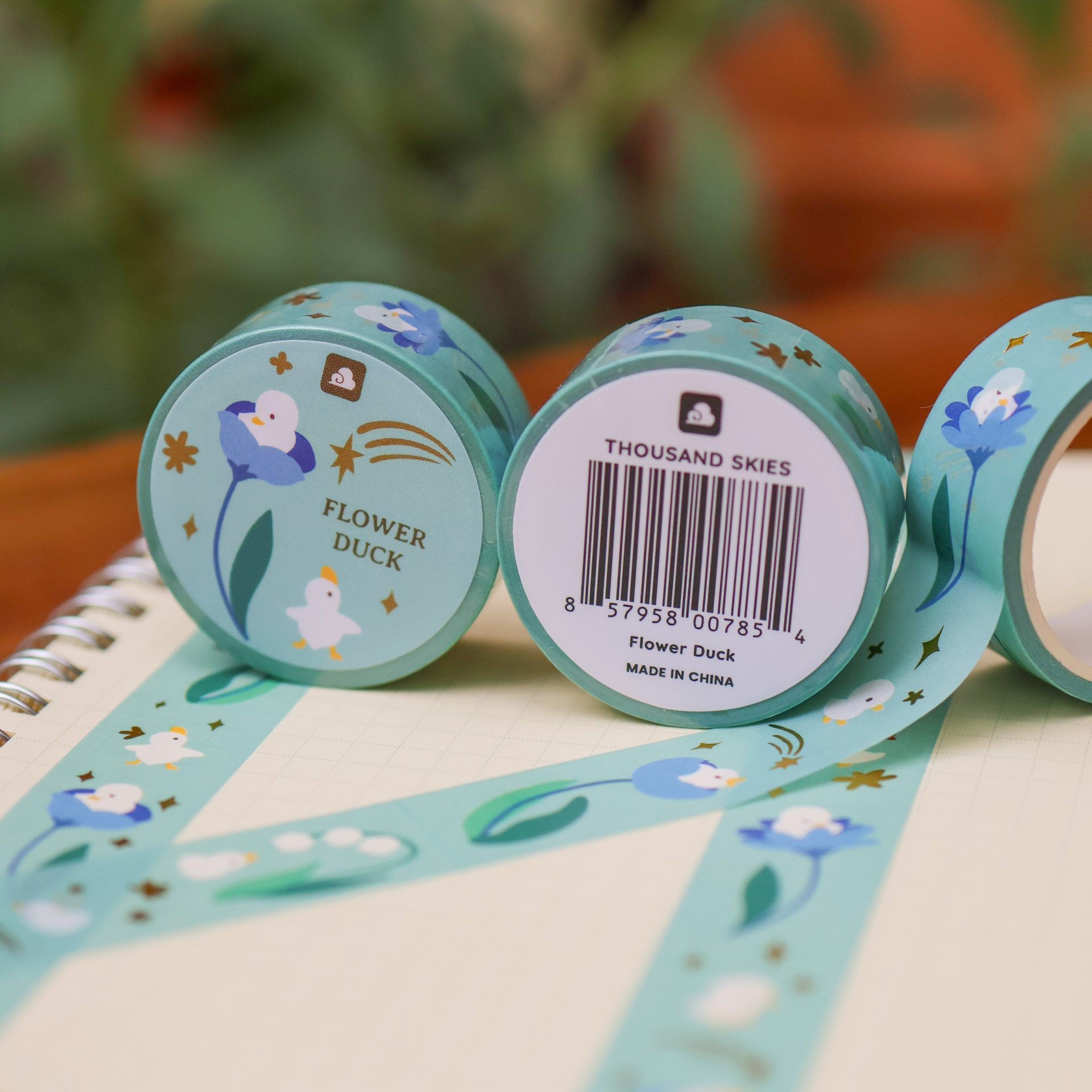 Thousand Skies Washi Tape (Foil) – Flower Duck — gallery