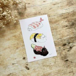 Tocoro Comugi Japanese-Style Postcard - Sushi