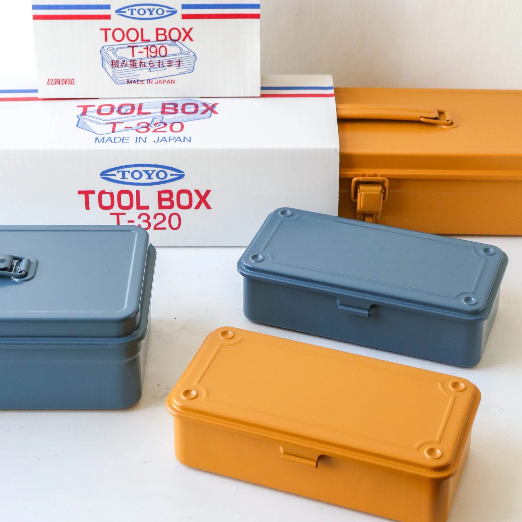 Toyo Steel Trunk Shape Toolbox T-190 Mustard - Image 5