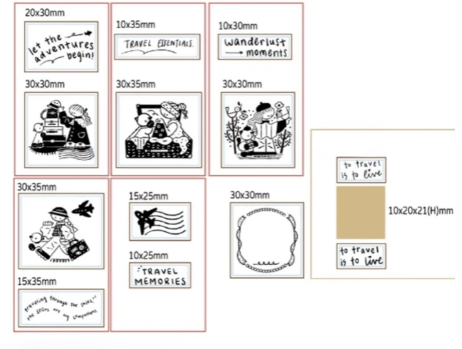 Rabch.jpg x Journal Pages Rubber Stamps - On a Journey - Image 10