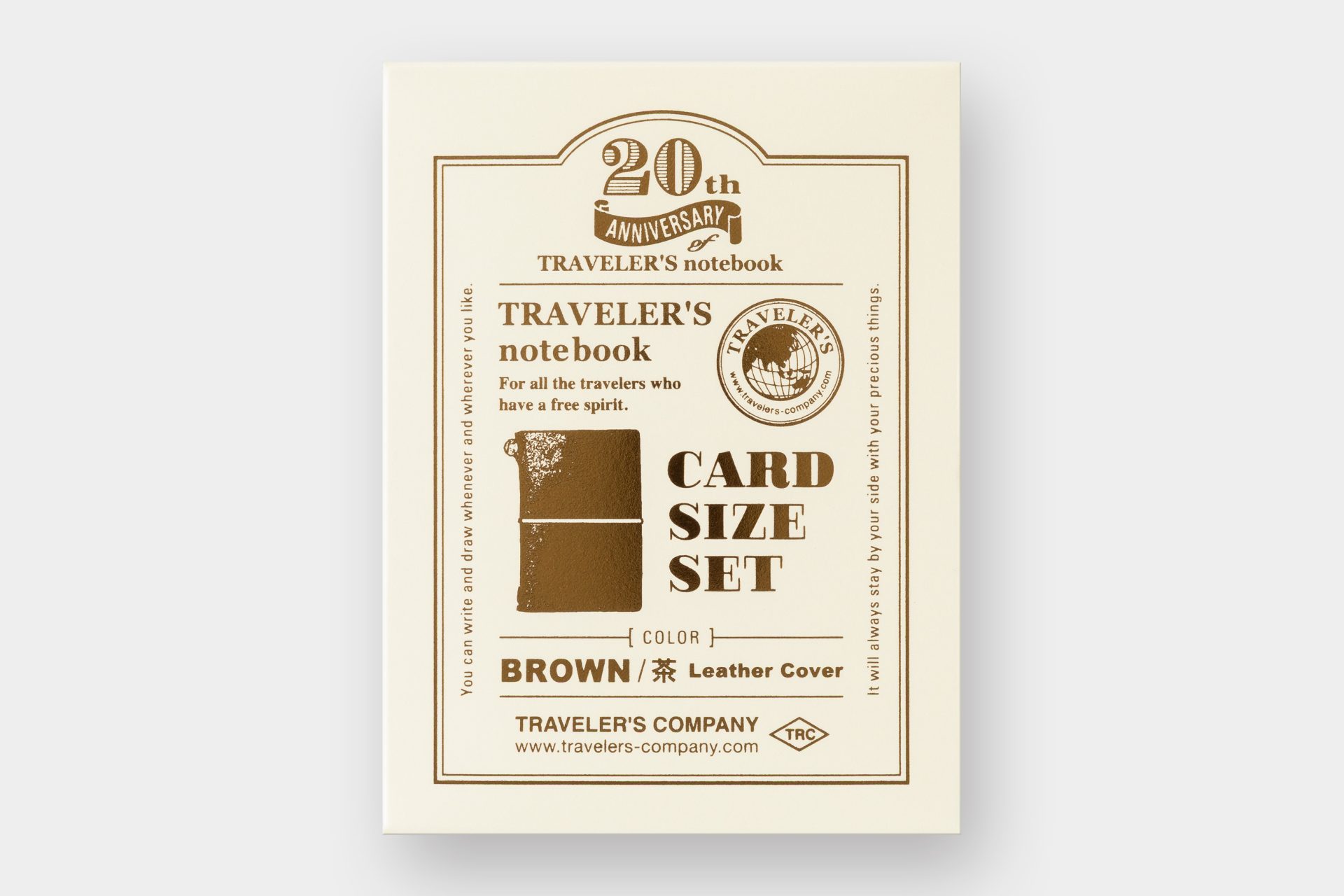 TRAVELER'S Notebook 20th Anniversary Card Size Set - Brown - Image 15