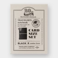 TRAVELER'S Notebook 20th Anniversary Card Size Set - Black
