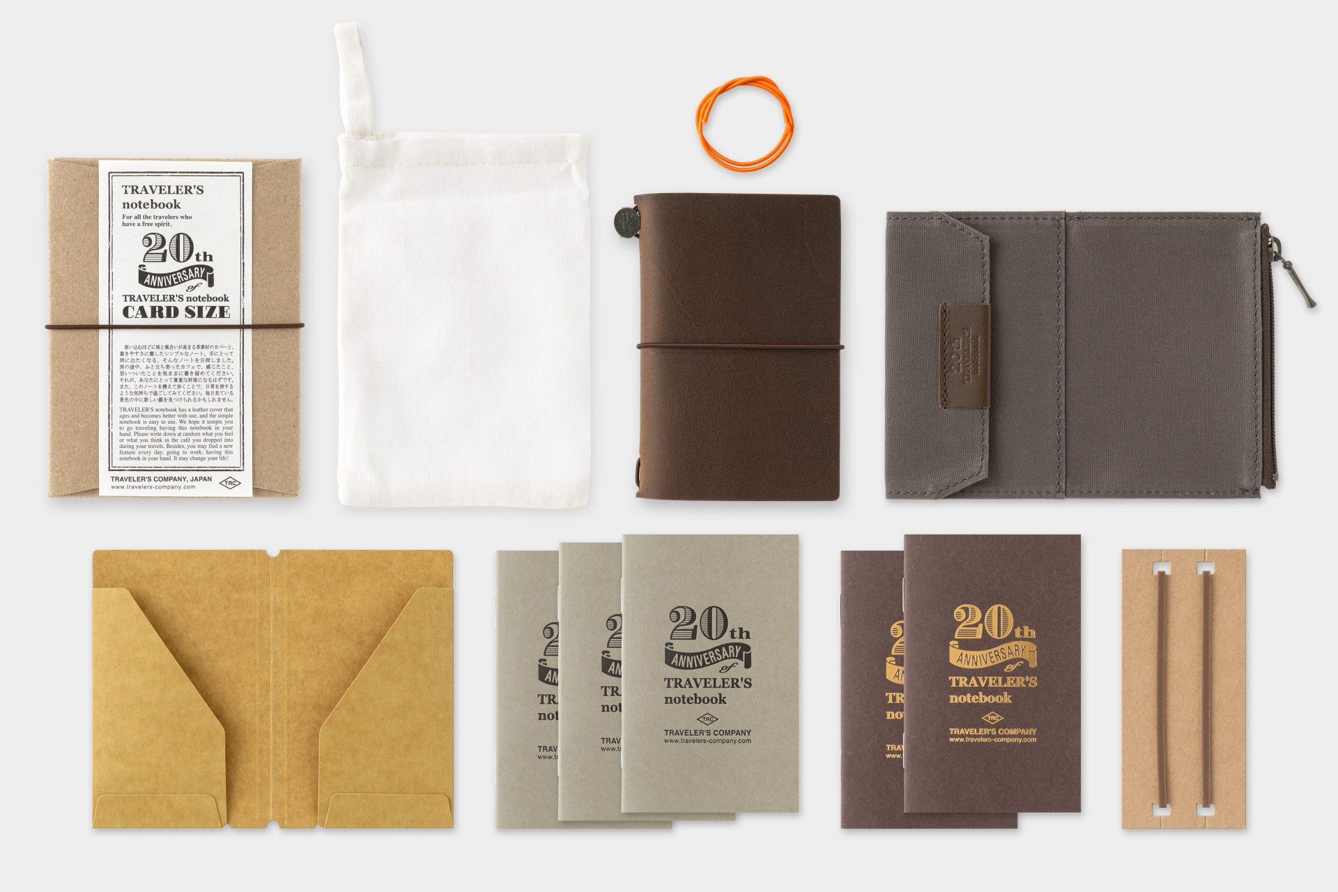 TRAVELER'S Notebook 20th Anniversary Card Size Set