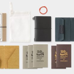 TRAVELER'S Notebook 20th Anniversary Card Size Set - Black