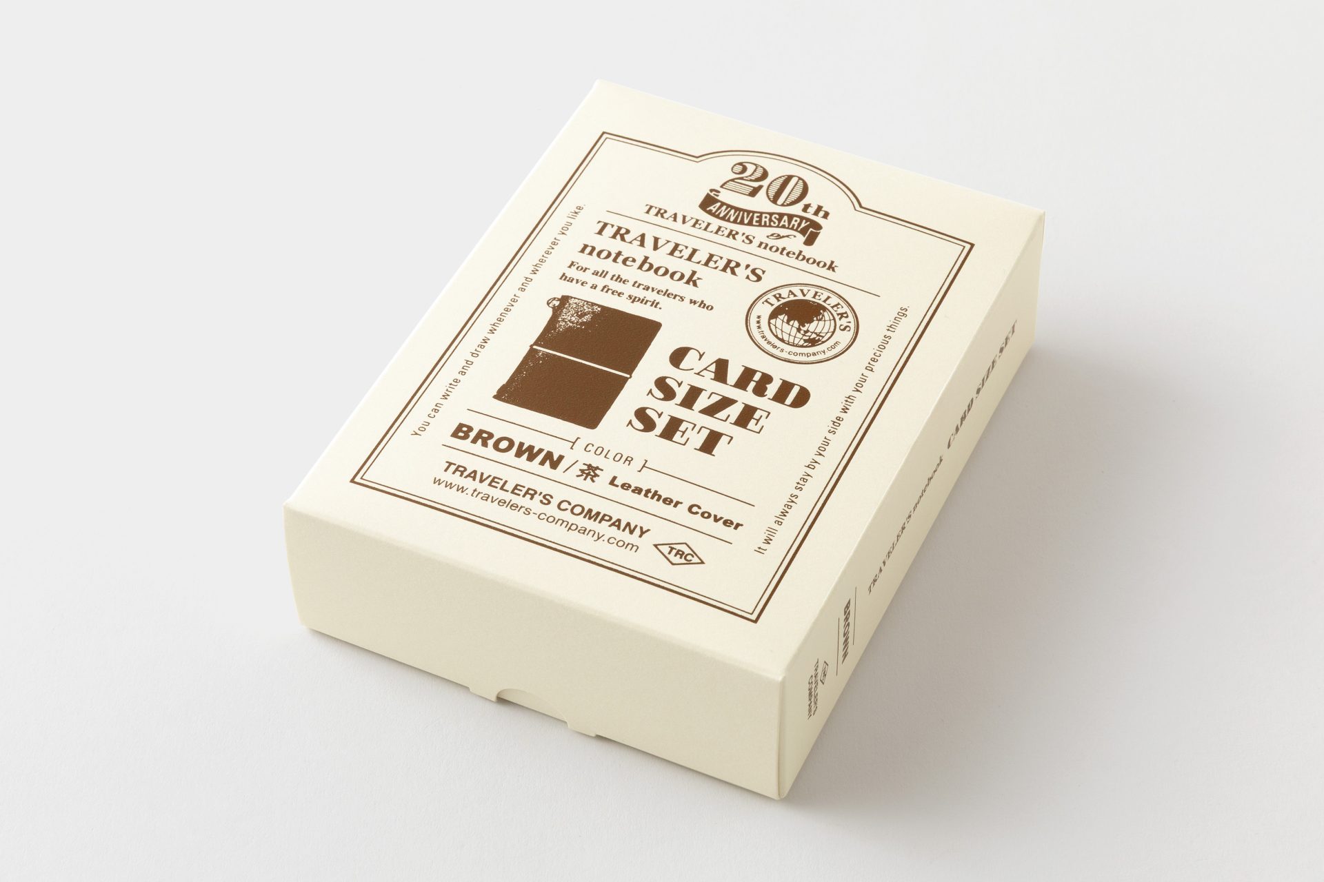 TRAVELER'S Notebook 20th Anniversary Card Size Set Brown