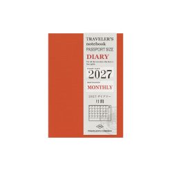 TRAVELER’S Notebook Passport Size Refill 2027 Monthly