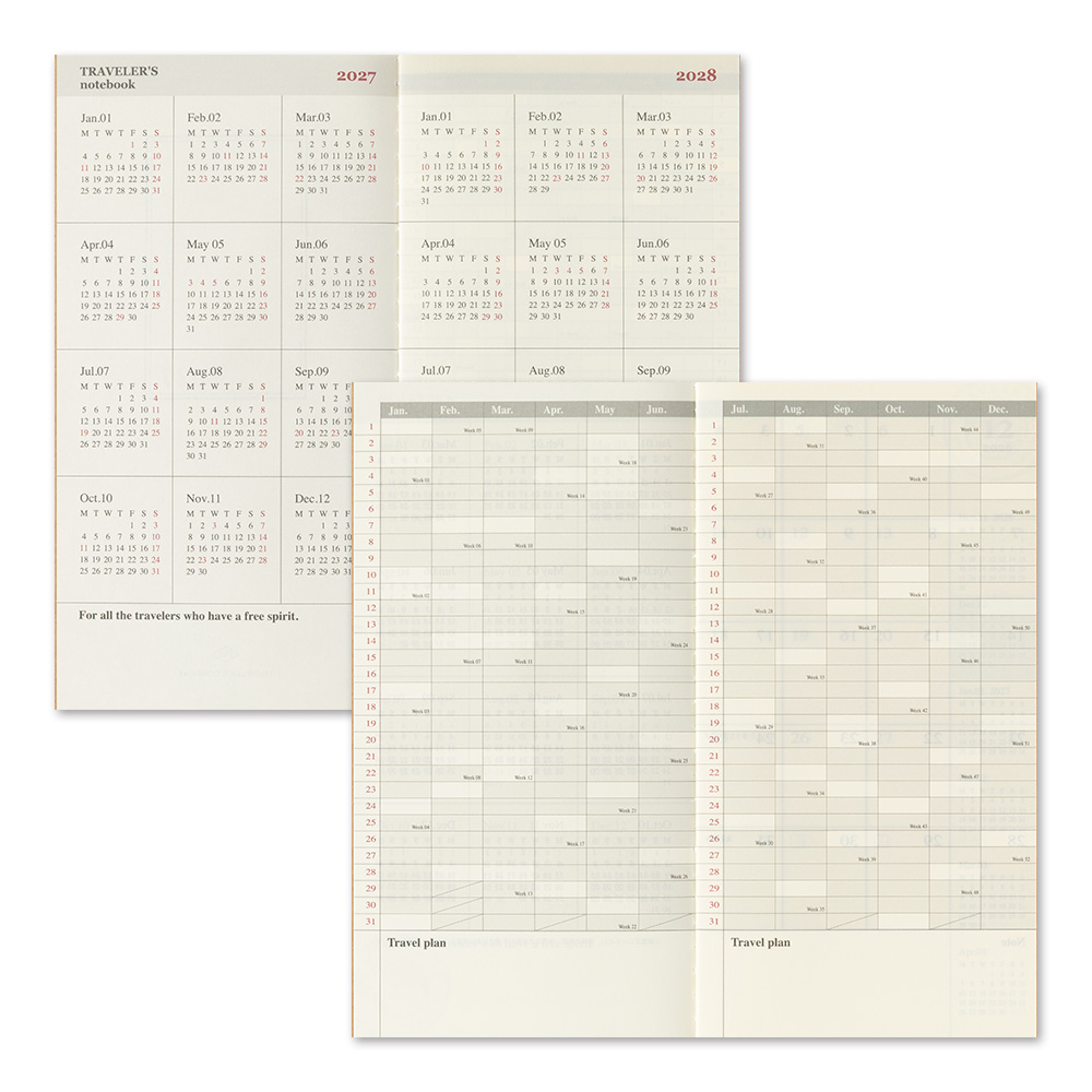 TRAVELER’S Notebook Refill 2027 Monthly — gallery