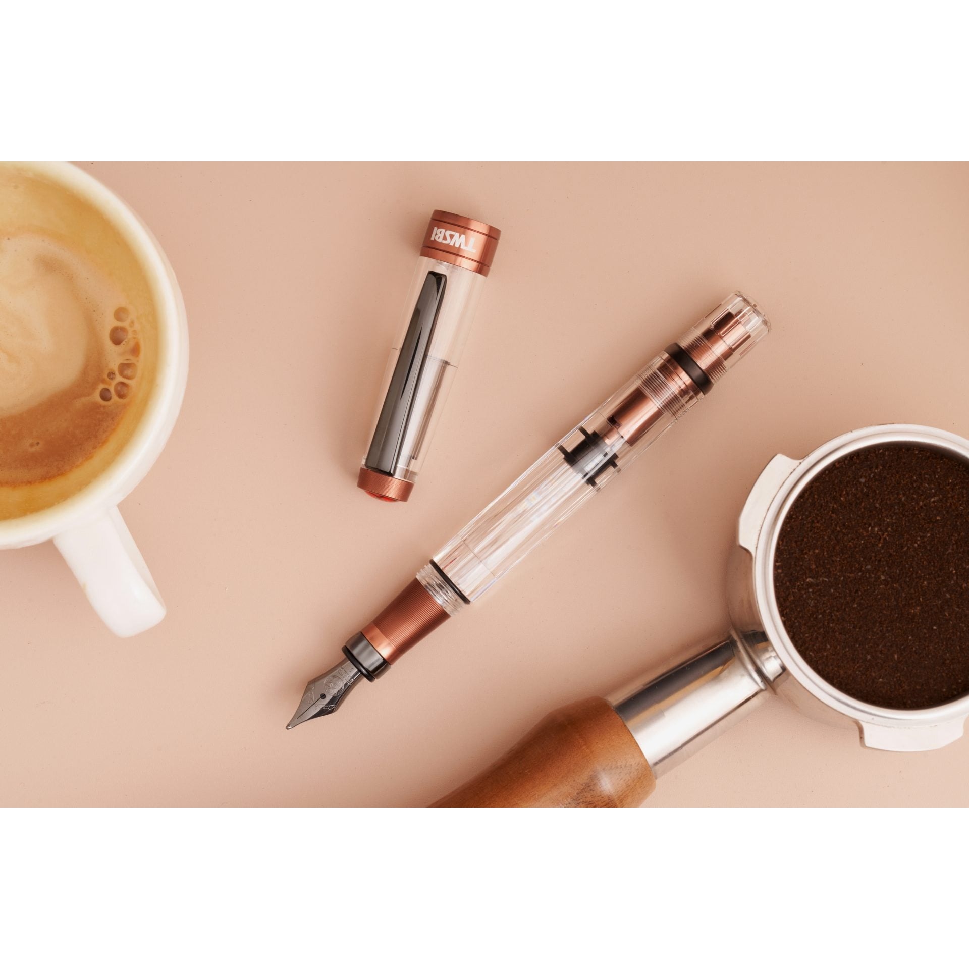 TWSBI Diamond 580ALR Affogato & Onyx Fountain Pen — Fine — gallery