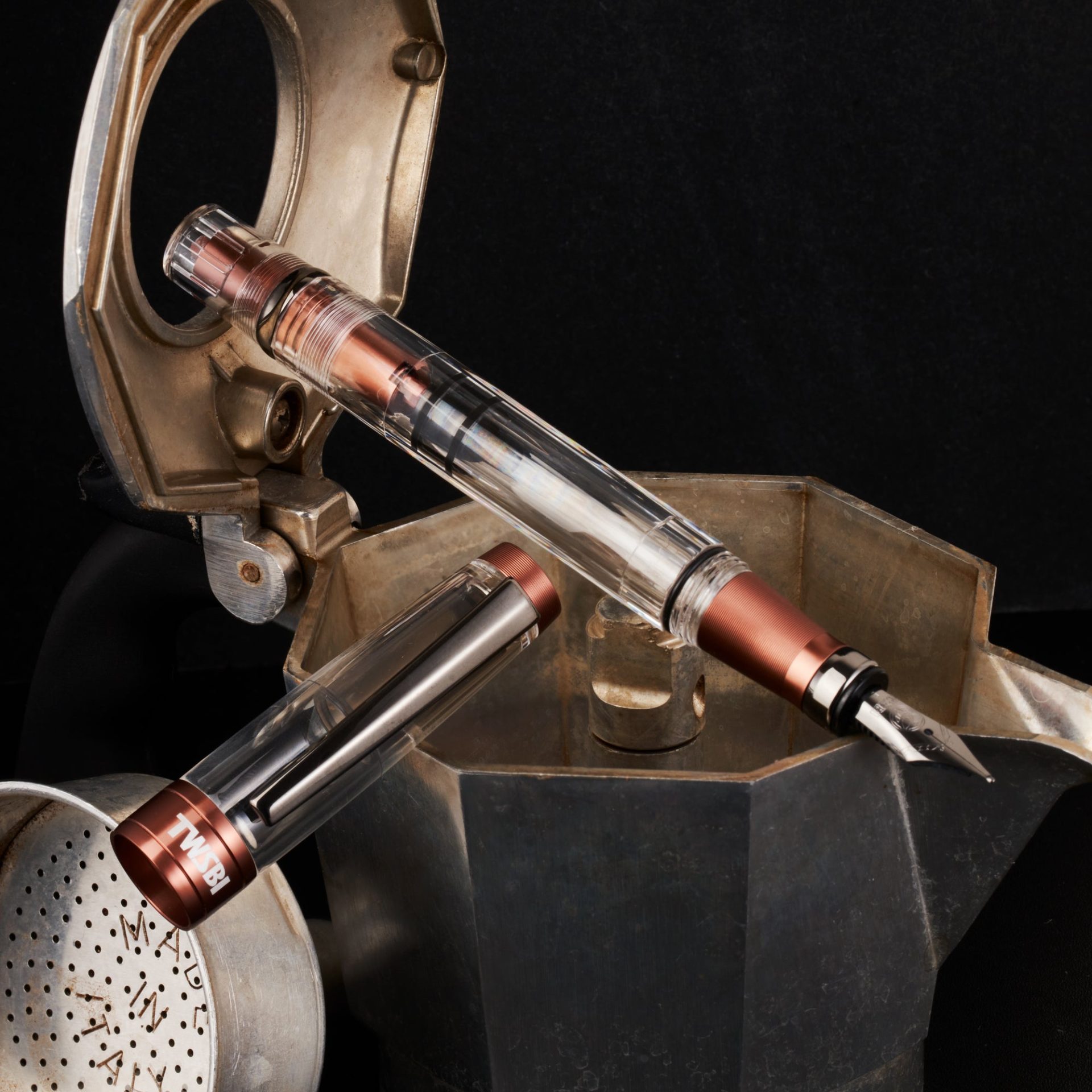 TWSBI Diamond 580ALR Affogato & Onyx Fountain Pen — Fine — gallery