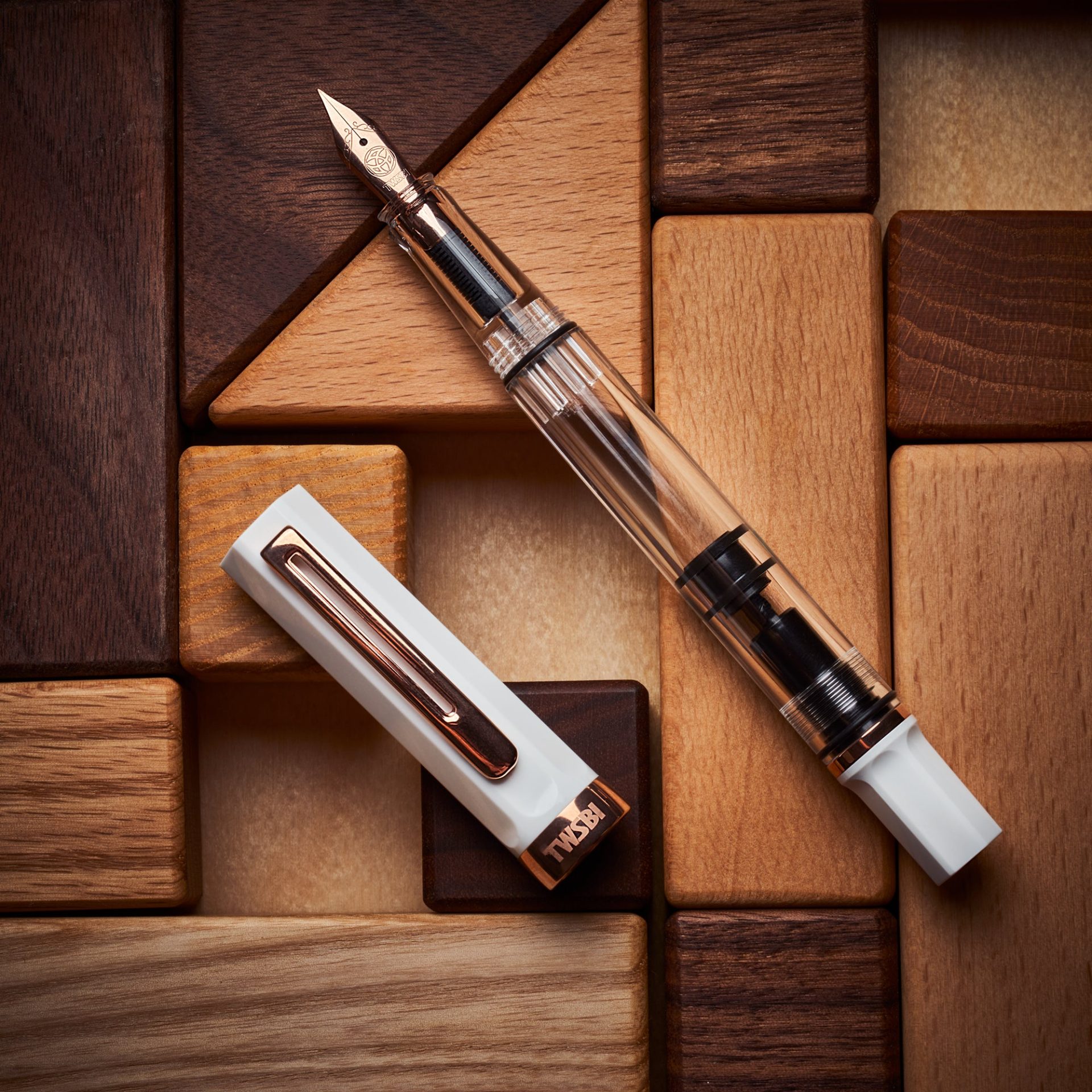 TWSBI ECO White Rose Gold Fountain Pen — gallery