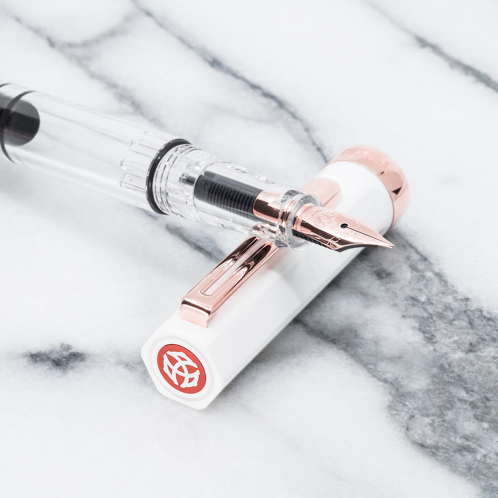 TWSBI ECO White Rose Gold Fountain Pen — gallery