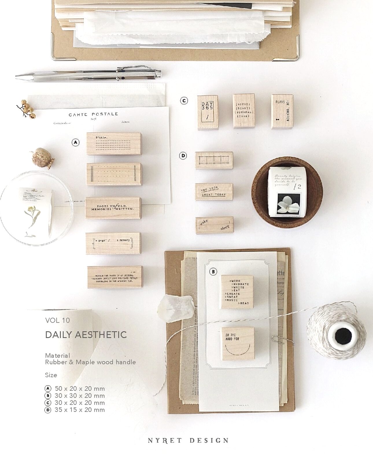 Nyret Rubber Stamps - Vol. 10 Daily Aesthetic