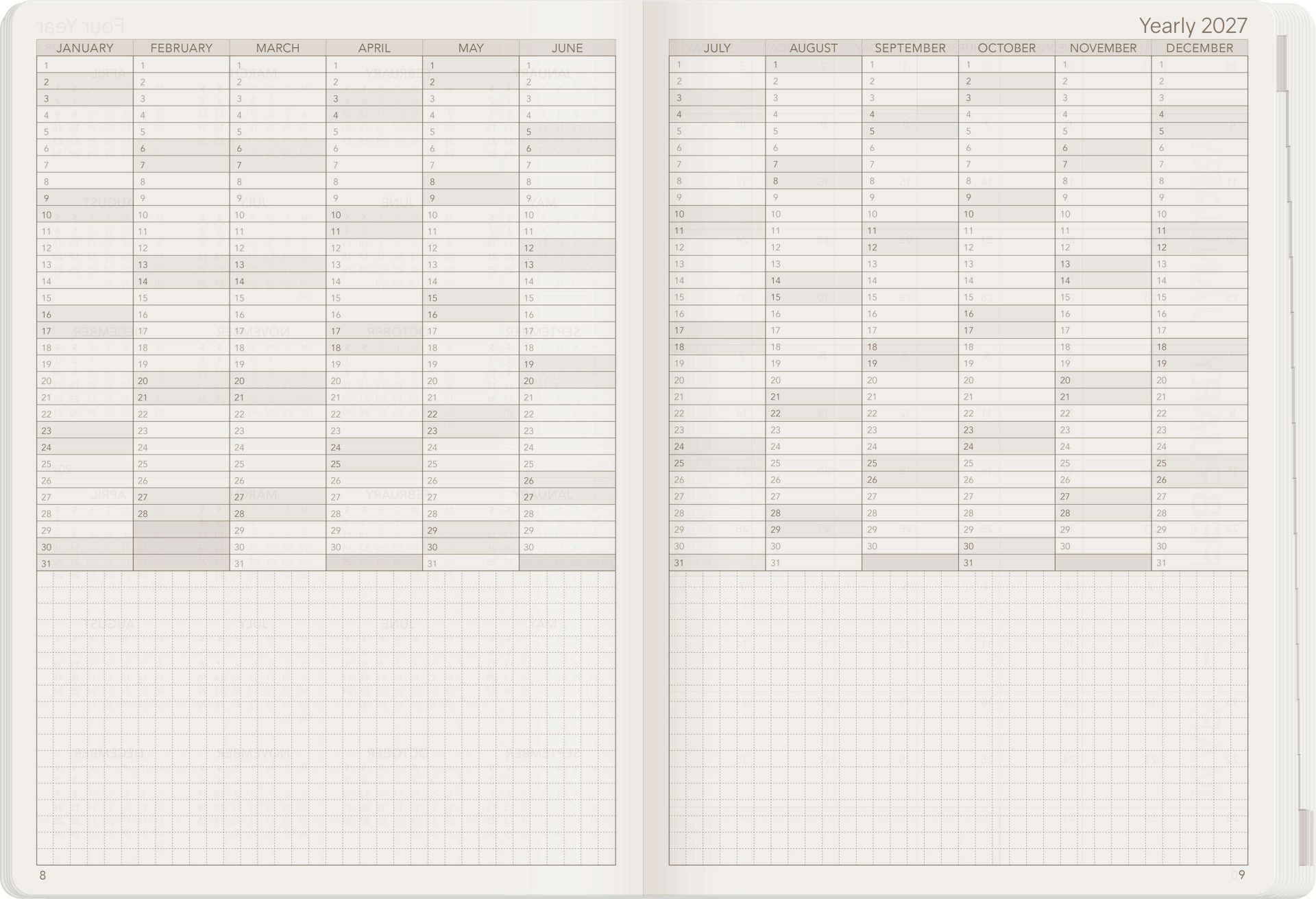 Wonderland222 A5 2027 Weekly Core Planner – Stacked Weekends — gallery