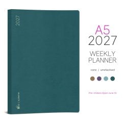 Wonderland222 A5 2027 Weekly Core Planner – Unstacked Weekends
