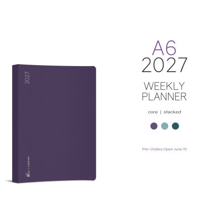 Wonderland222 A6 2027 Weekly Core Planner – Stacked Weekends