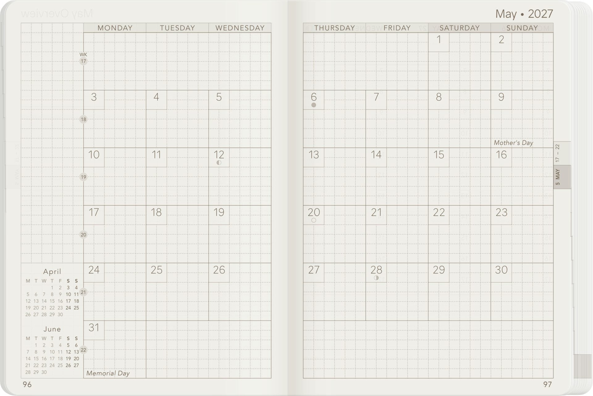 Wonderland222 A6 2027 Weekly Core Planner – Stacked Weekends — gallery