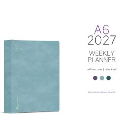 Wonderland222 A6 2027 Weekly Planner All-in-One – Stacked Weekends