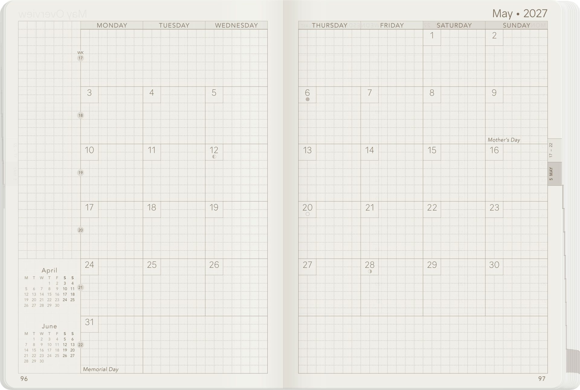 Wonderland222 B6 2027 Weekly Core Planner – Unstacked Weekends — gallery