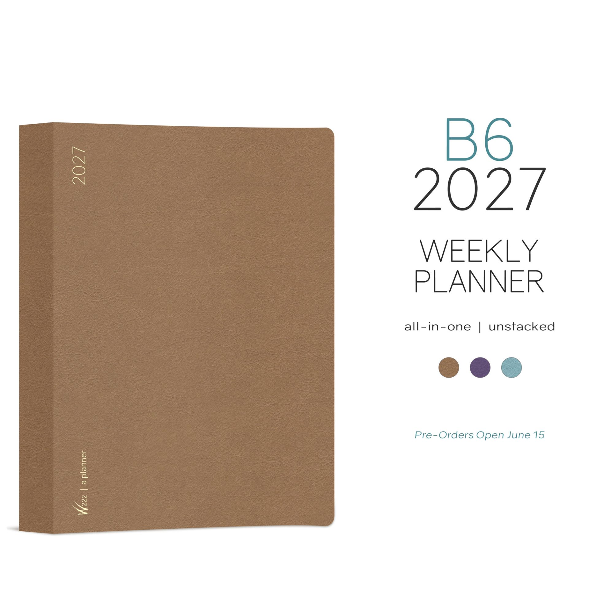 Wonderland222 B6 2027 Weekly Planner All-in-One – Unstacked Weekends