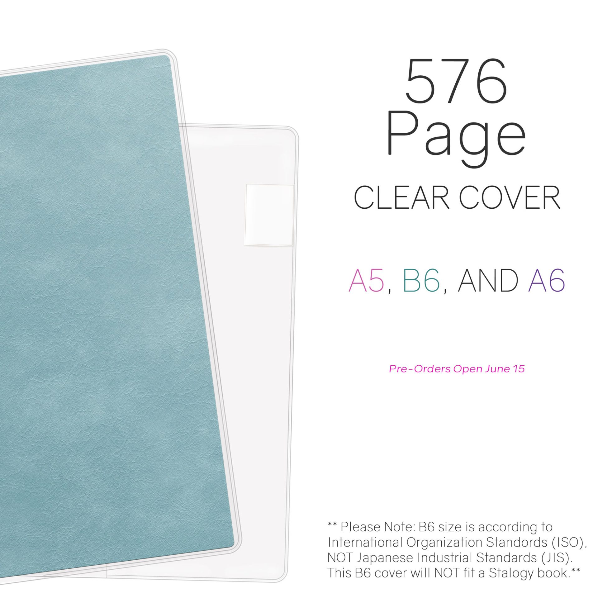 Wonderland222 Clear Cover for 2027 Notebook / Planner – 576 pages