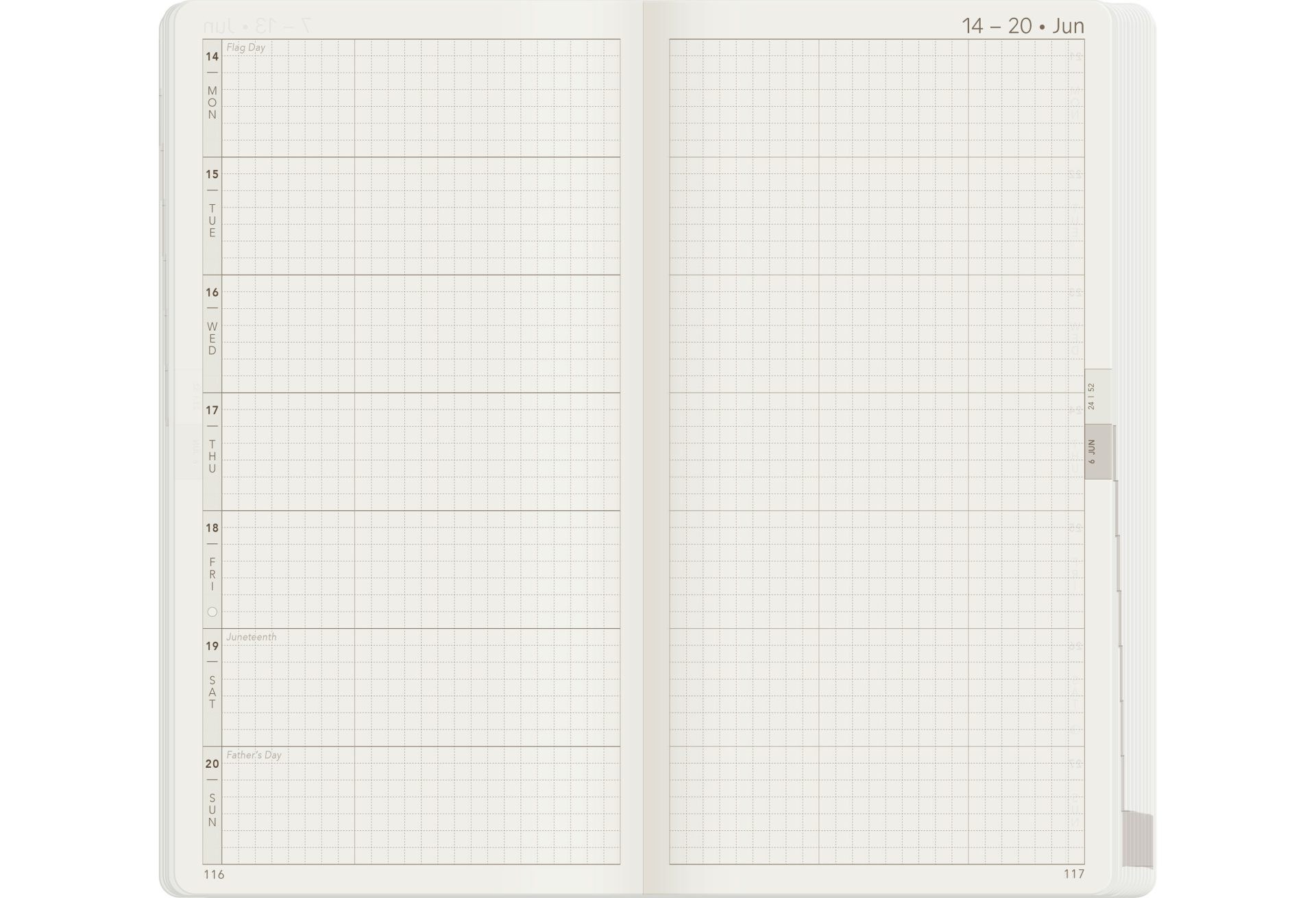 Wonderland222 W1 2027 Weekly Core Horizontal Planner — gallery