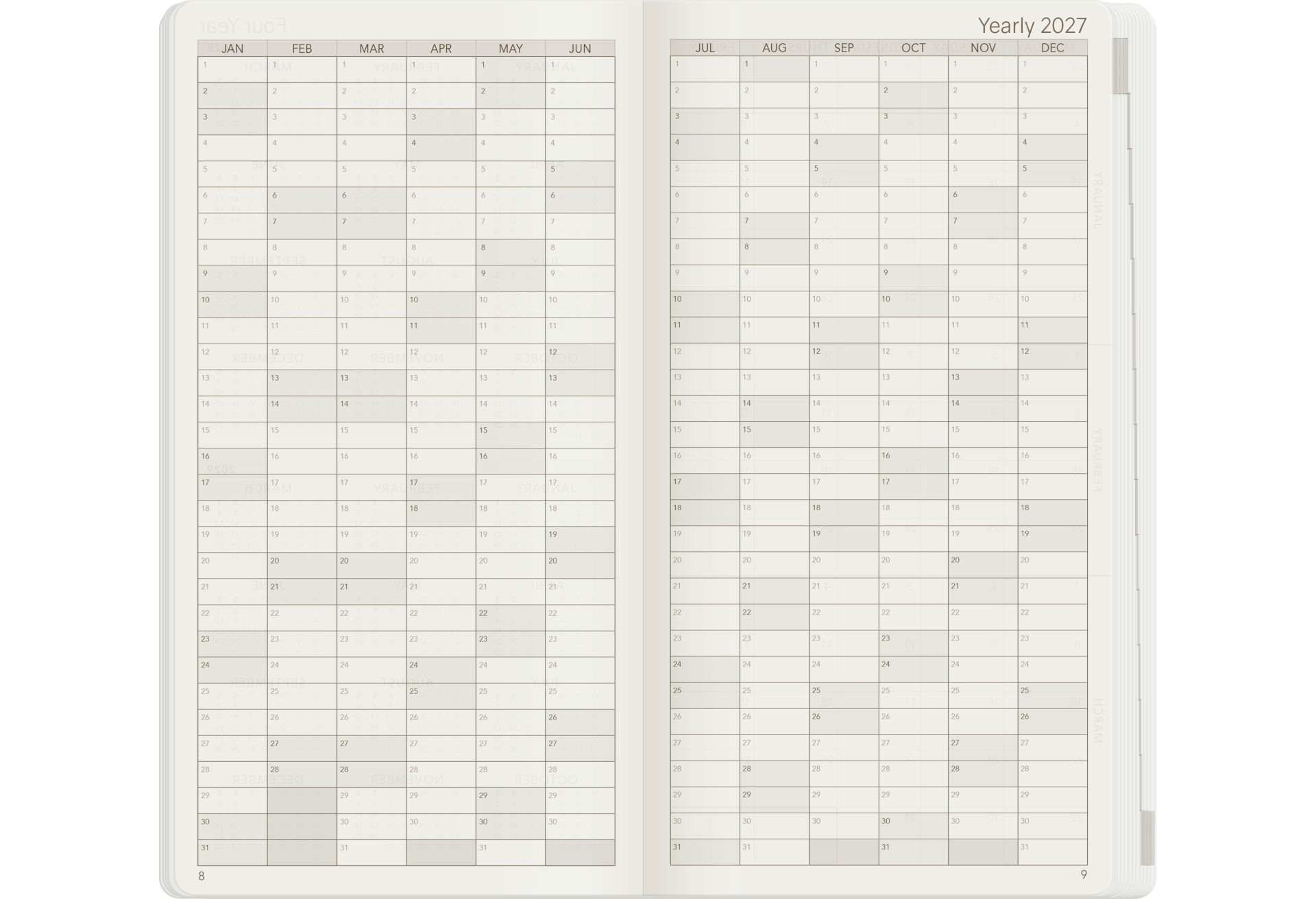 Wonderland222 W1 2027 Weekly Core Planner – Stacked Weekends — gallery