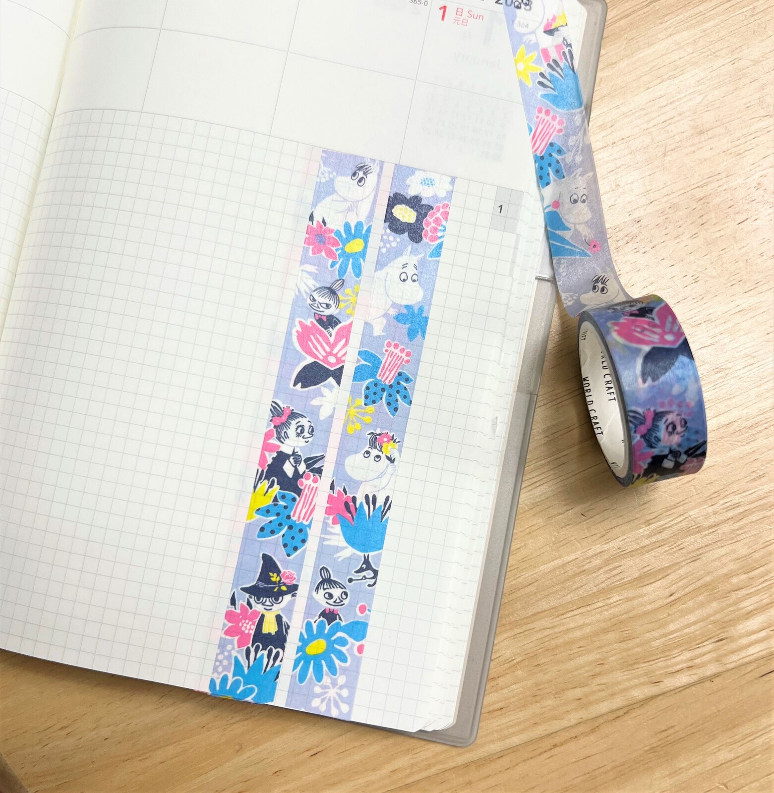 World Craft Moomin Washi Tape - Flowers