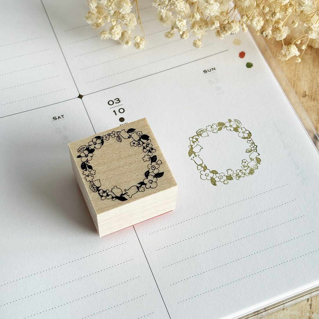 Kin.Iro.Hitode Rubber Stamp - Flower Crowns