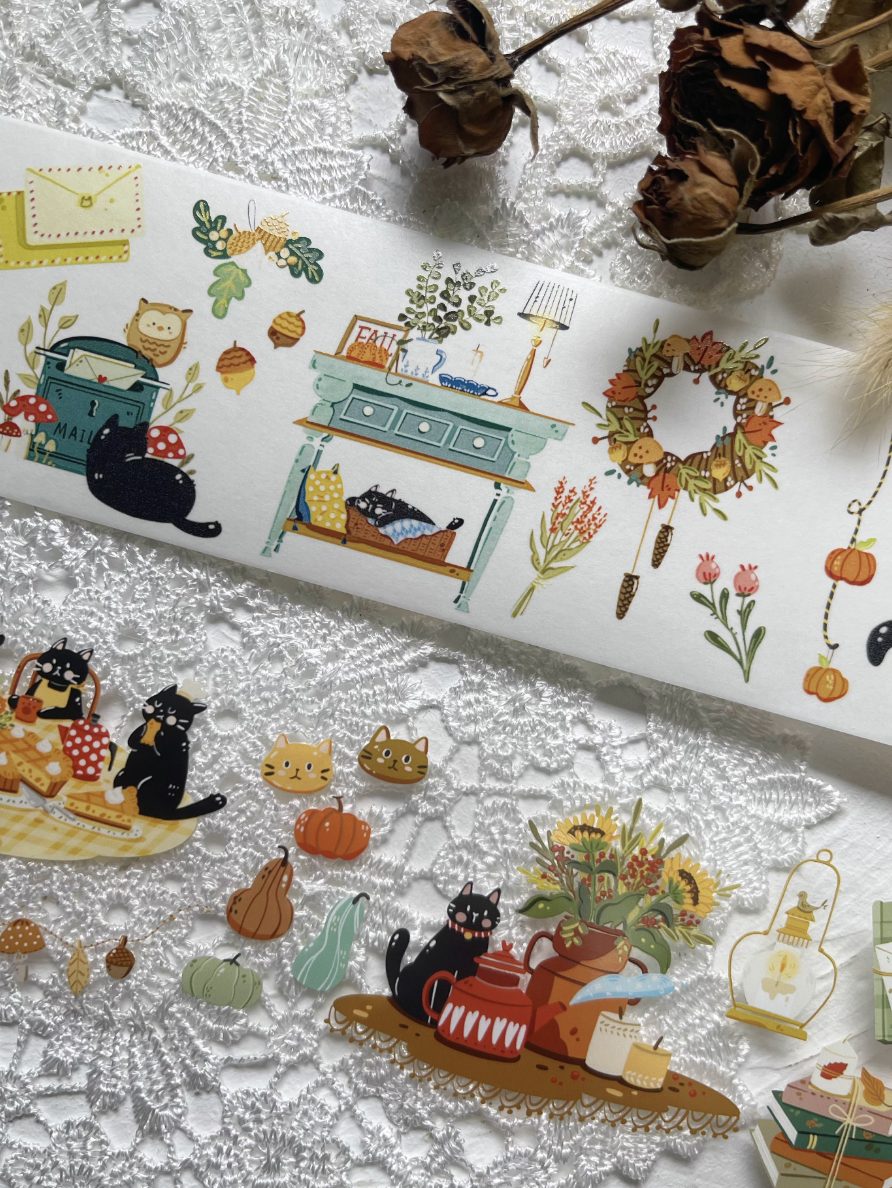 Xiami Studio Kiss-Cut PET Tape - Autumn elements