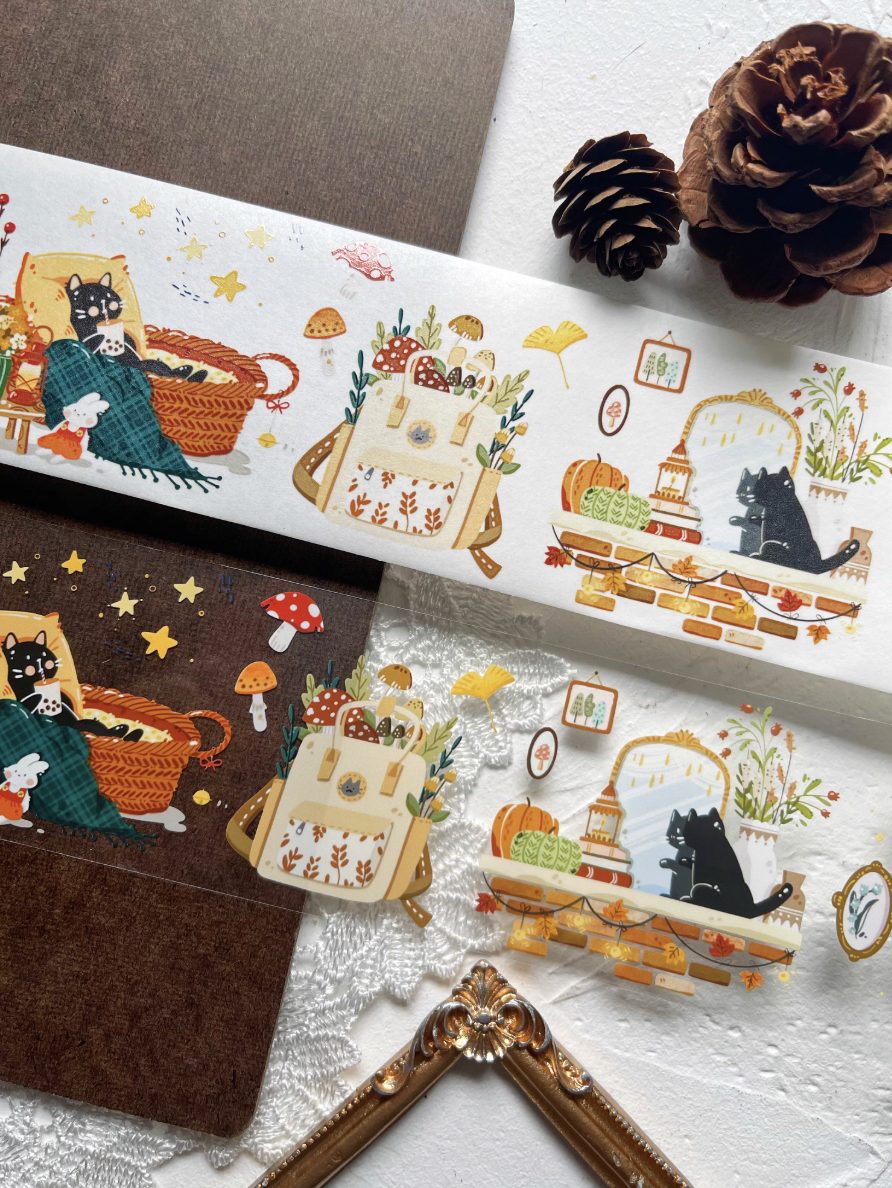 Xiami Studio Kiss-Cut PET Tape - Autumn elements