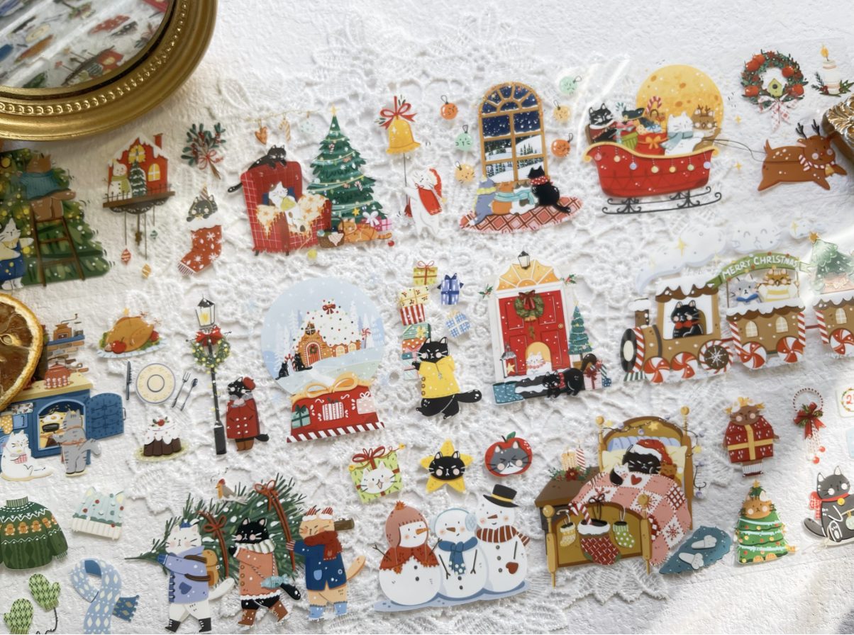 Xiami Studio Kiss-Cut PET Tape - Christmas Cat