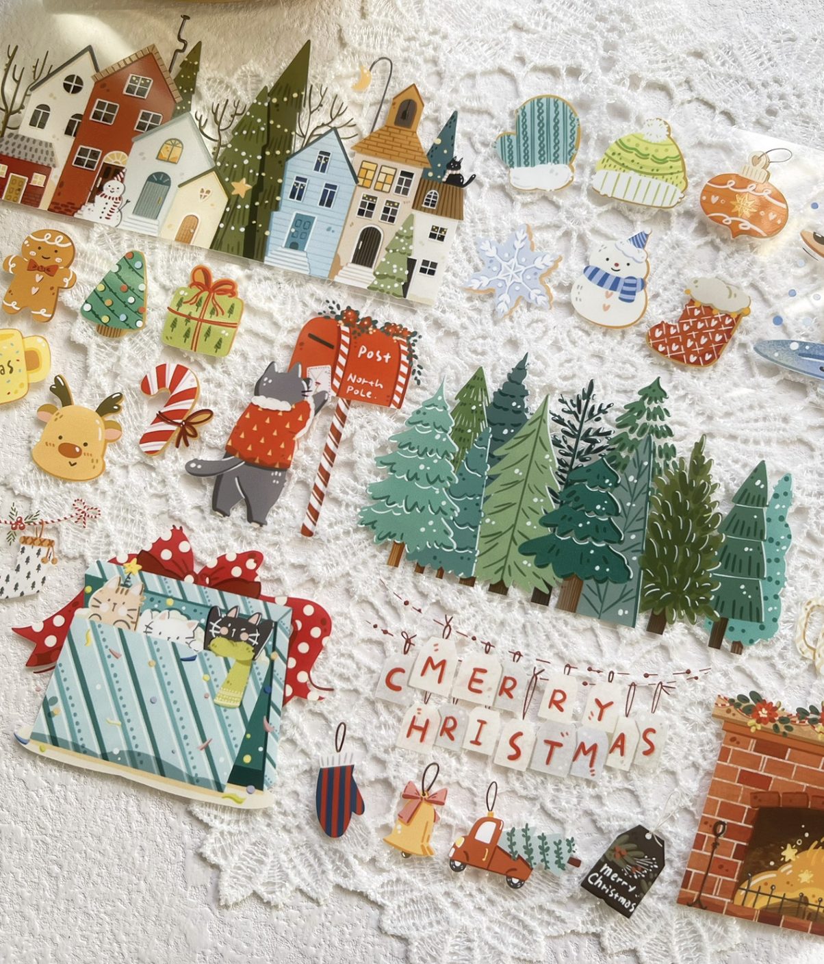Xiami Studio Kiss-Cut PET Tape - Christmas Cat