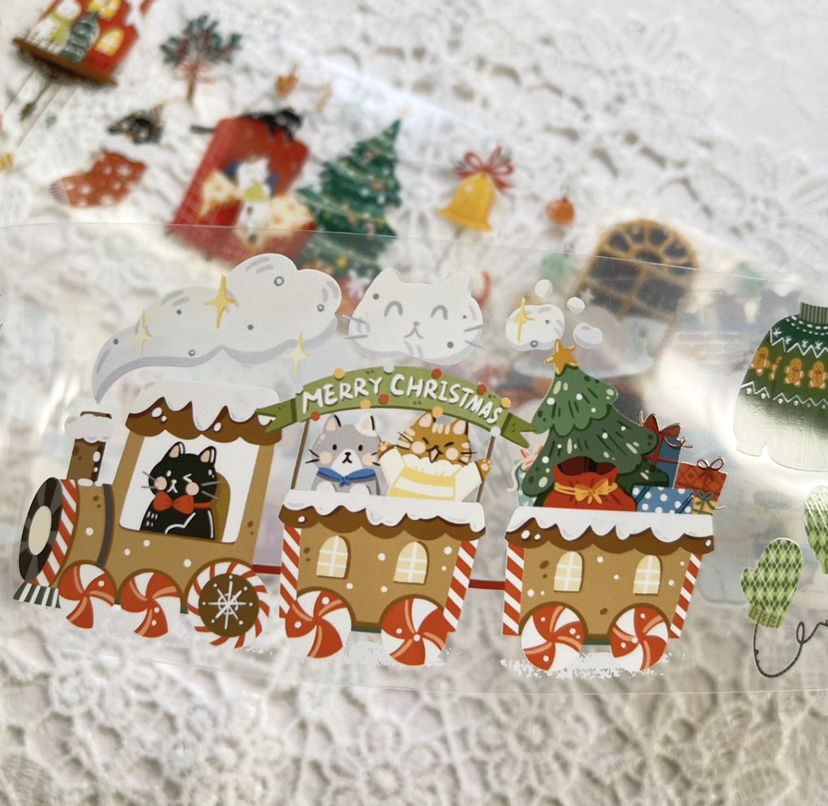 Xiami Studio Kiss-Cut PET Tape - Christmas Cat