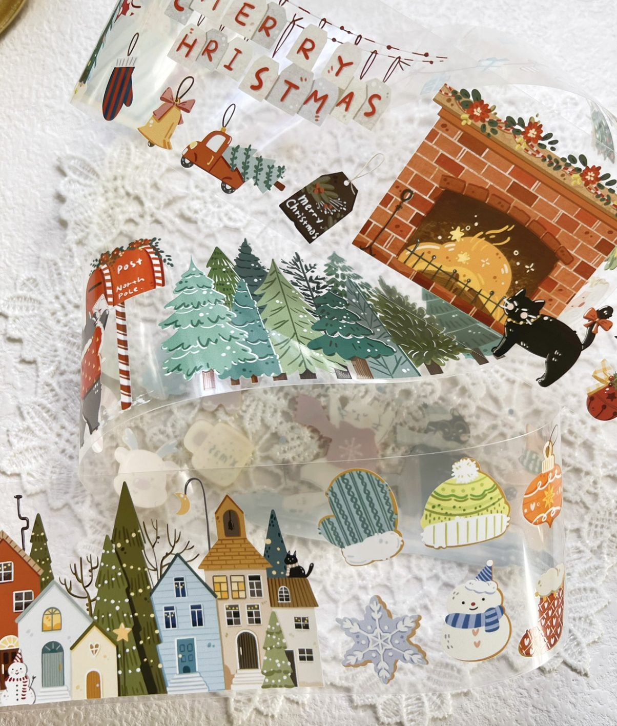Xiami Studio Kiss-Cut PET Tape - Christmas Cat