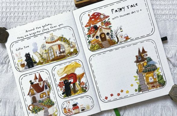 Xiami Studio Kiss-cut PET Tape - Fairy Tale Cottage