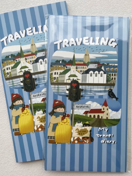 Xiami Studio Mixed Papers A5 Slim Notebook Traveling blue covers